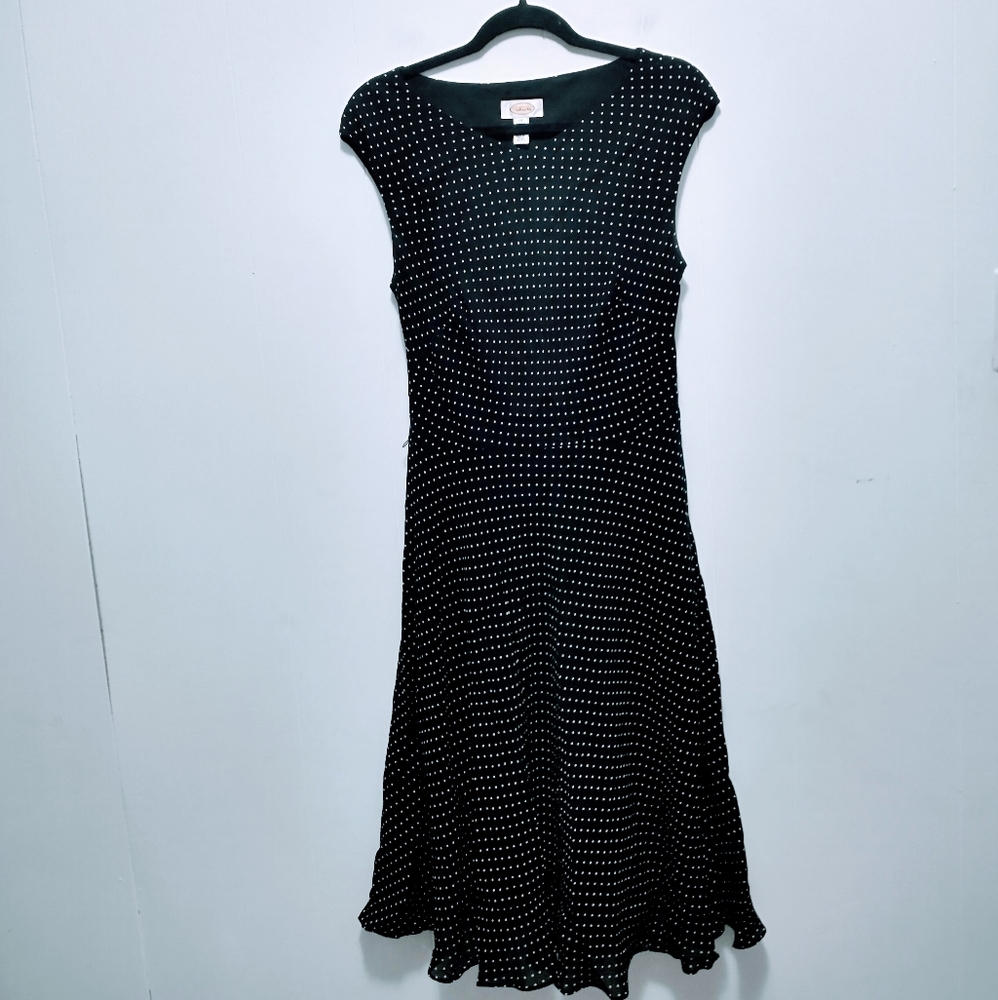 90's Talbots polkadot dress